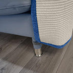 Cat Scratch Furniture Protector with Natural Sisal for Protecting Couch Sofa Chair Furniture,Couch Corner Protectors for Cats 23.6" W*19.7" H (Dark Blue, Left Hand)