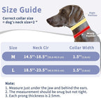 Mayerzon Martingale Dog Collar for Pulling, Patented No Pull Training Walking Collar with Buckle for Medium Large Dogs Bulldog Pitbull German Shepherd, Reflective, Adjustable(M, Dark Blue)