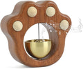 Cat Paw Shopkeepers Bell for Door Opening – Magnetic Wooden Door Chime & Wireless Brass Doorbell for Business Entrance, Home Decor – Cute Kawaii Wind Bell for Fridge, Room, Shop No Battery Entry Alert