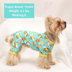Dog Pajamas Pjs Spring Summer Dog Clothes for Small Dogs Girl Boy, Soft Stretchy Tiny Chihuahua Yorkie Puppy Clothes Doggie Onesies Cat Pet Jammies Outfit, Brown Monkey, XXL