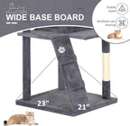 81" Multi-Level Cat Tree Tower with Scratching Posts - Space-Saving Design for Indoor Kittens Toys & Condo, Compact Floor Footprint & Vertical Space for Multi-Cat Homes-Dark Grey