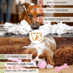 Puppy Toys, 6 Pack Dog Chew Toys for Puppy, Cute Pink Small Dog Toys, Teething Toys for Puppies, Soft Durable Interactive Chew Toy for Small Dogs