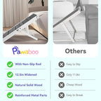 2026 Upgraded Dog Ramp for Couch, Foldable Small Dog Ramp for Sofa, 4 Adjustable Height from 13'' to 21", Portable Stable Pet Step with Non-Slip Pad, Pet Ramps Use for Couch Stairs, White