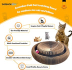 Magic Organ Cat Scratching Board & Interactive Toy Set - Durable Cardboard Scratcher with Scratching Ball for Indoor Cats - Mental & Physical Exercise for Kittens & Adult Cats