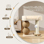 Small Cat Tree for Indoor Cats, Cat Tree Tower with Sisal Cat Scratcher, 5 in 1 Cat Tower with Playful Toy Ball, Cat Scratching Post with Bed for Kitten and Cats