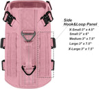 ICEFANG GN3 Tactical Dog Harness for Large Dogs, 6X Quick-Release Buckles,Dog Molle Vest with Handle,3/4 Body, Hook and Loop Panel for ID Patch,No Pulling Front Clip (L (Chest :28"-35"), Pink)