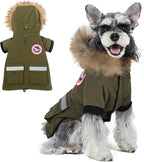 PINA Small Dog Coats - Waterproof Winter Jacket, Warm Cold Weather Coat with Faux Fur Hood and Reflective Pocket