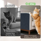 Cat Scratch Couch Furniture Protector, Self-Adhesive & Cuttable Furniture Scratch Protector Pad, Wear-Resistant Wall & Sofa Guard, Multi-Functional Cat Scratcher Dark Gray