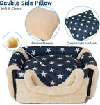 Pet Soft Guinea Pig & Rabbit Cozy Hideout House - Small Animal Bed for Guinea Pigs, Rabbits, Hamsters, Rats & Chinchillas Cave Bed (Stars)