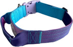 Tactical Dog Collar with Control Handle - Adjustable, Heavy Duty, Training and Walking for Medium and Large Breeds (M), Purple Blue gradient