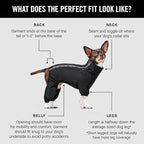 Canada Pooch Dog Snowsuit Thermal Dog Snow Jacket with Full Body Coverage Water-Resistant Easy On Dog Outdoor Onesie Warm Dog Bodysuit Pet Clothes - Black/Size 20