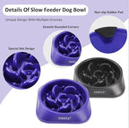 2PCS Slow Feeder Dog Bowls, Pet Supplies That Slow Down Eating, Pet Food Bowls, Maze Dog Puzzle Feeder for Medium Breed