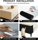 78.8"x15.8" Cat Scratch Furniture Protector,Black Trimmable Self-Adhesive Cat Scratching Mat,DIY Cat Scratching Pad Protection for Couch Bed,Cat Carpet and Cat Scratching Post(Black)