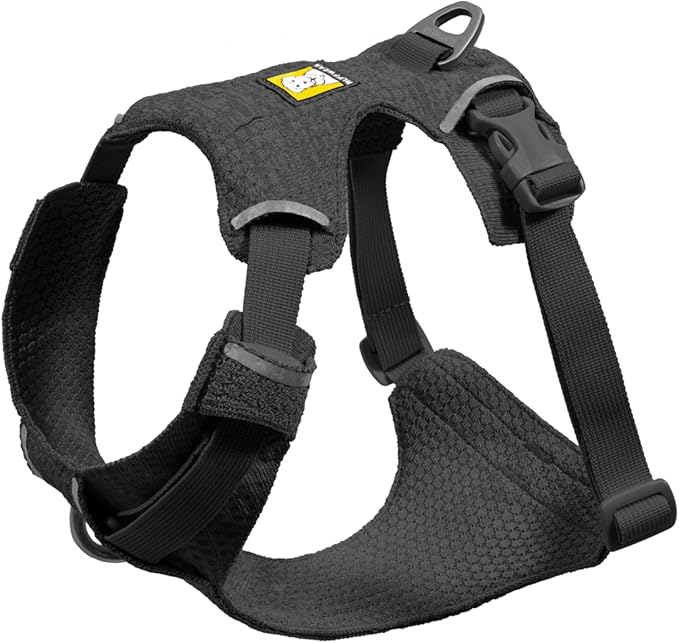 Ruffwear, Front Range Flex Dog Harness, Engineered Knit Construction for Ultimate Fit and Mobility, Lightweight Flexible Everyday Harness with Dual Leash Clips, Basalt Gray, XXX-Small