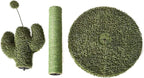 Amazon Basics Cat Scratching Post, Indoor Cactus with Natural Sisal for Kittens with Dangling Ball Toy, Medium, 25.6"H, Green