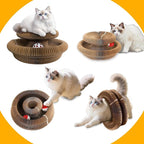 2-ck Cat PaScratcher Toy - Magic Organ Cat Scratching Board with Bell Balls for Indoor Cats Magic Organ Cat Scratcher Interactive Cardboard Cat Toy Scratcher Furniture Protection
