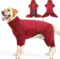 Dog Coats for Small Dogs, Warm Fleece Fullbody Clothes Jumpsuit, Dog Winter Cold Weather Coat Pajamas, Four-Legged Snowsuit with Leash Hole, Dog Winter Jacket Waterproof S Grey