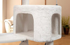 YUNIQUE 39.4'' Cat Tree with Cat Condo and Big Hammock, Beige
