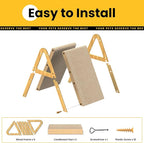 A-Frame Cat Scratcher Vertical & Horizontal Scratching pad for Multiple Cats, Double-Sided Scratch & Lounge Cardboard, Reclaimed Wood Look, Easy Assembly