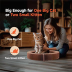 Cat Scratcher Lounge Bed, Collapsible Magic Organ Cardboard Cat Bed, Round Cat Scratching Bed Nest for Indoor Big Large Kitty Kitten Cats