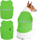 Parisian Pet Dog Shirt – 100% Cotton Shirts for Large Dogs – Green Sleeveless Puppy Clothes – Lightweight and Breathable Pet Apparel – Soft Funny Dog Clothes - Stretchy T Shirts for Dogs