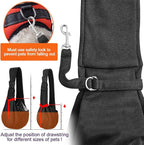 Tomkas Small Dog Sling Carrier - Cat Sling Carrier - Adjustable Strap & Zip Pocket - Suitable for Puppies (Black)