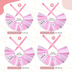 2 Pcs Dog Crown Headband Dog Tutu Dress Set Crystal Rhinestone Tiara Crown Tutu Skirt Pet Dress Costume for Puppy Birthday Party Wedding Photo Prop Costume(Large,Rose Red, White)