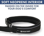 Spark Paws Martingale Dog Collar – Cushioned Slip-On Training Collar, Heavy Duty, Safety-Tested No-Buckle Collar for Medium & Large Dogs - Black - B