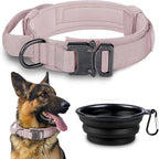 COOYOO Dog Collar,3 Piece Set Tactical Dog Collars, Adjustable Military Training Nylon Dog Collar with Control Handle and Heavy Metal Buckle for Medium and Large Dogs