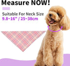 Segarty 30 Pack Triangle Dog Bandanas, 22.8"x15.7" Plaid Bibs Washable Pet Scarf Accessories Bulk for Small Medium Dogs Cats Large Puppy, Adjustable Reversible Boy Pets Birthday Kerchief