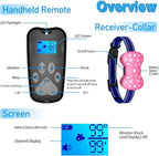 Dog Shock Collar -3000FT Training Collar with Remote for Shock Collar for Dogs-3 Training Modes,Collar for Dogs Training Rechargeable e Collars for Large Medium Small Dogs 8-110lbs
