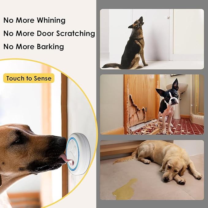 Full House Dog Bell for Potty Training, Wireless Pet Doggie Door Bell Training to Go Outside, Waterproof Touch Button, Over 1000 feet Range