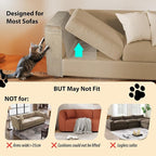 Couch Protector from Cat Claws - Color Matched Cat Scratch Pad for Both Side Arm,Couch Cover for Cats with Expanded Coverage Sisal Area, Universal Fit and No Left/Right Needed (Beige)