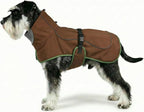 Softshell Dog Winter Vest, Fleece Lined Water-Repellent Jacket with Fur-Safe Buckle (No Hook & Loop) for Hiking, Adjustable Reflective Winter Coat for Active Dogs (Brown, Medium)