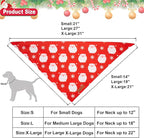 ADOGGYGO Christmas Dog Bandanas 2 Pack, Santa Deer Pattern Puppy Xmas Scarf Bib, Premium Durable Fabric, Pet Christmas Bandanas for Small Dogs (Small)