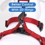 Pawtitas Solid Step-in Dog Harness – Adjustable No-Pull Vest for Puppies to Seniors, Safe & Comfortable L Red