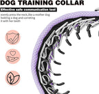 Martingale No Pull Dog Collar for Large Medium Small Dogs, Heavy Duty Nylon Adjustable Reflective Anti Pull Slip Collar with Buckle for Training Walking Hunting L Purple