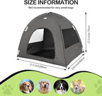 Cat and Dog Outdoor Waterproof Tent House - Indoor/Outdoor Cave Nest Bed for Small Dogs, Cats, Bunnies - Washable (Gray, Large)