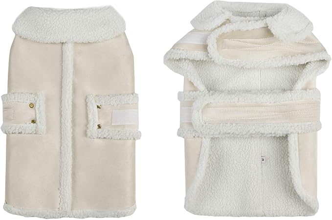 Dog Winter Jacket, Warm Windproof Dog Sweaters for Small Dogs, Thick Apparelf Fleece Coat for Medium Large Dogs (Small)
