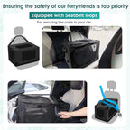 Soft Small Dog Crate - 24 inch Portable Travel Puppy Crate for Small Pets or 2 Cats, Collapsible Pet Carrier with 4 Mesh Doors, Car Kennel for Dogs with Handle for Indoor and Outdoor, Black