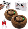 2Pack Kitty Curls Cat Accordion Physical Exercise for Indoor Cats Toy Magic Organ Thickened Kitty Head Organ with 1Pack Cat Nail Clipper