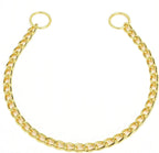 Mogoko Stainless Steel Dog Choke Chain Collar, Puppy Metal P Chain Slip Collar Pet Training Walking Choker(Gold; 3.5mm;22.0 Inch)