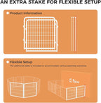 FXW Homeplus Unleashed Indoor Dog Playpen - Stress-Free and Safe Play, Heavy Duty 24 Inch 2 Panels Dog Pen for Puppy and Small Dogs, White│Patented