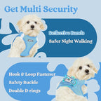 rabbitgoo Small Dog Harness, Step-in Soft Mesh Puppy Vest with Safety Buckle, Breathable Reflective Pet Harness for Large Dogs, Blue XXL