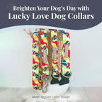 Lucky Love Dog Martingale Dog Collar - Adjustable, No-Slip, Durable, & Soft Webbing Collar for Male and Female Dogs Ideal for Training & Walking - Oscar, Medium
