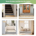 14" Tall Short Dog Gate to Step Over, Retractable Mesh Pet Door for Small Puppy, Extended up to 55" Wide for Indoor Stairs Doorways and Hallway - Grey