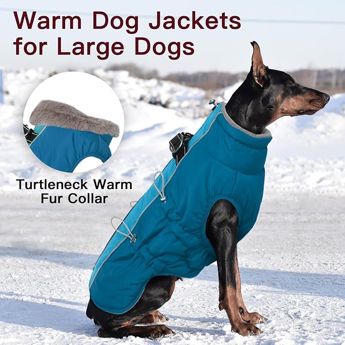 Winter Jacket - XS Warm Zip Up Snowsuit Harness Vest, Reflective Water-Resistant Coat for Small Dogs, Chihuahua, Teacup Puppy, Green