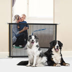 Dog Gate for Stairs Pet Gates for The House: Dog Gate Indoor Dogs Screen Mesh Gate for Doorways Stairways 29 inches Tall, 30 inch Wide, Fits Openings 24'' to 27'' Wide