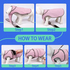 MIGOHI Reflective Dog Coat, Waterproof Winter Jacket, Fleece Lined, Small, Pink