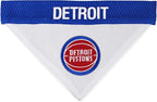 Pets First NBA Dog Bandana - Detroit Pistons Reversible Pet Bandana. 2 Sided Home & Away Sports Bandana with a PREMIUM Embroidery TEAM Logo, Small/Medium